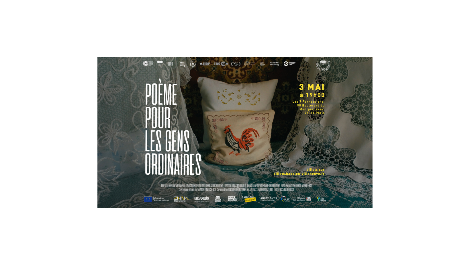 Projection spéciale du film Poème pour les gens ordinaires