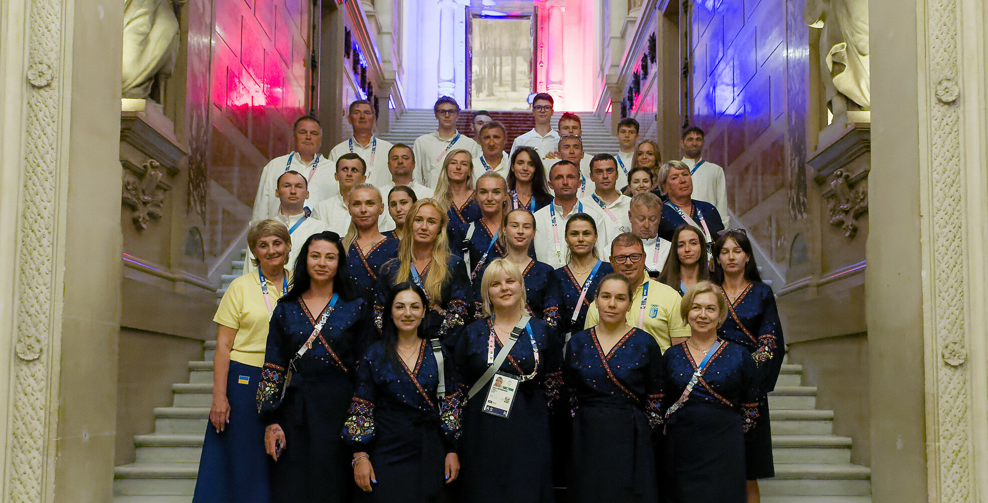 Réception en l’honneur des athlètes ukrainiens à l’Hôtel de ville de Paris