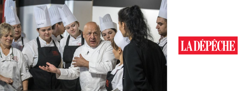 Toulouse : Thierry Marx a prodigué un cours de cuisine à douze apprentis ukrainiens