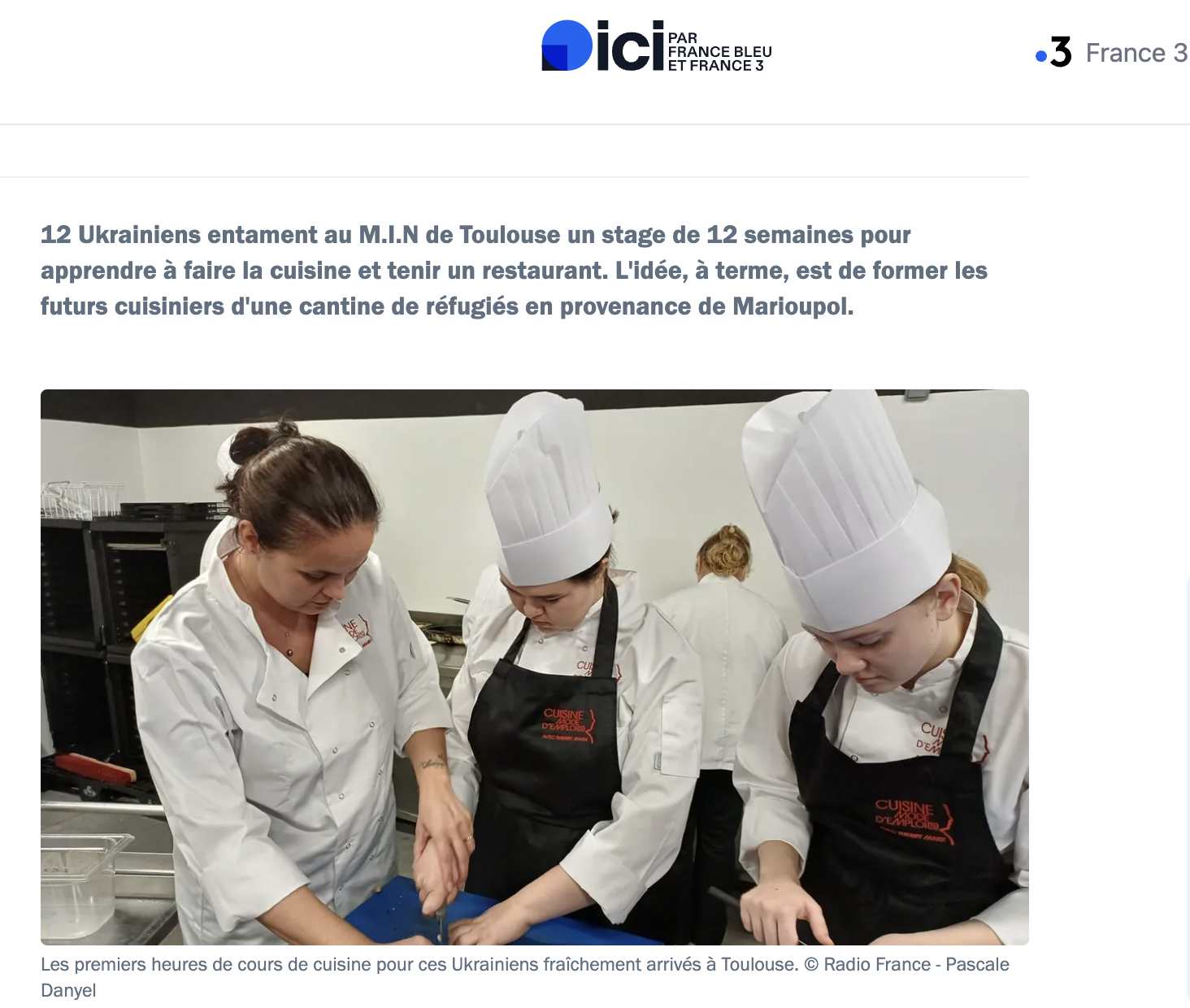 12 Ukrainiens se forment à la cuisine française à l’école de Thierry Marx à Toulouse