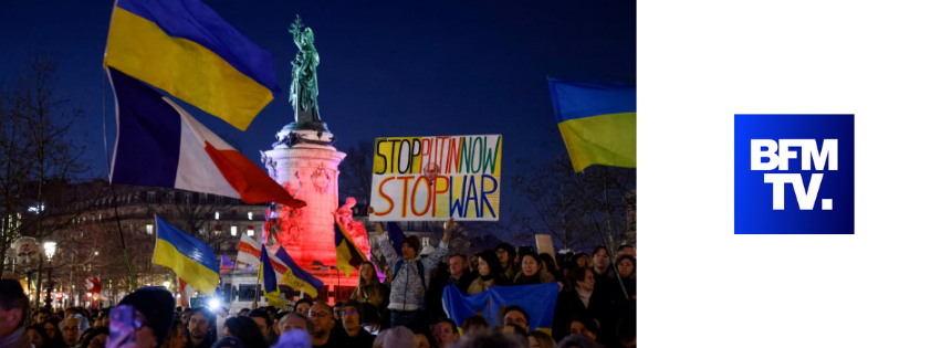 Paris: des centaines de personnes rassemblées en hommage à la résistance « héroïque » du peuple ukrainien