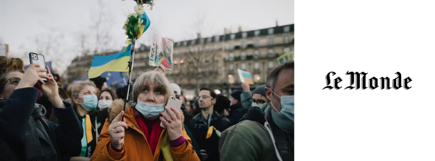 A Paris, dans la manifestation de solidarité avec l’Ukraine : « C’est démentiel d’imaginer vivre une guerre en Europe »